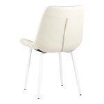 Chair Flex velour light beige white legs