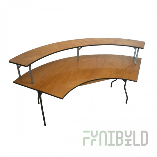 Folding two-tier banquet table