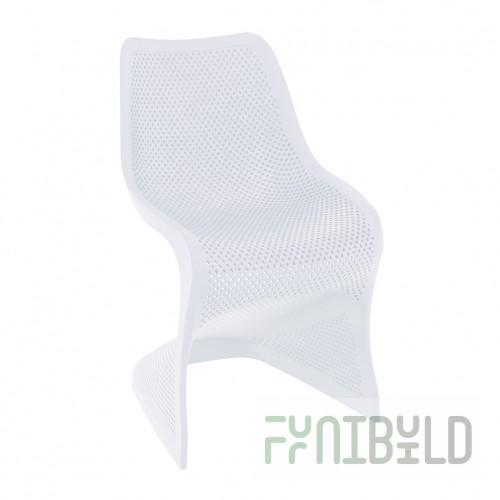 Plastic chair Bloom, white