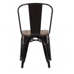 Chair Tolix Wood Black Gloss