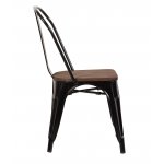 Chair Tolix Wood Black Gloss