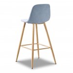Bar stool Ankara blue/wood