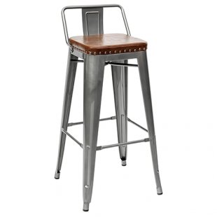 Tolix Soft Bar Stool Silver
