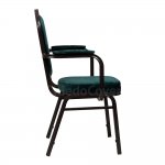 Hit 25mm with armrests, walnut, chenille Palmira
