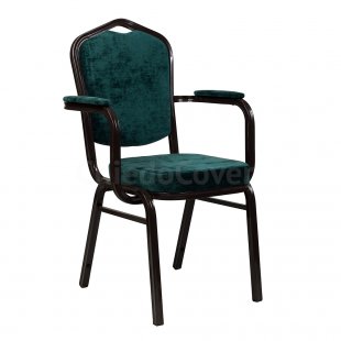 Hit 25mm with armrests, walnut, chenille Palmira