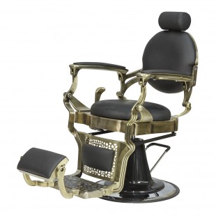Barber Richard men's chair, polished copper frame