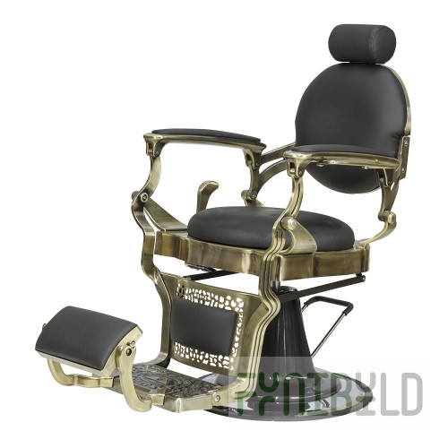 Barber Richard men's chair, polished copper frame
