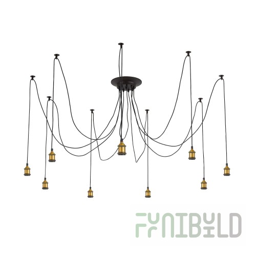 Ceiling chandelier Citilux Edison Wenge + Bronze