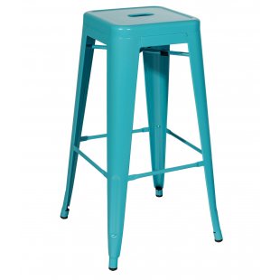 Tolix bar stool blue matte