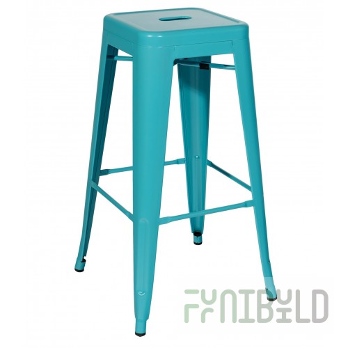 Tolix bar stool blue matte