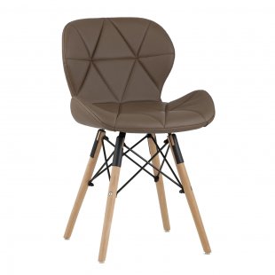 Chair Bon eco-leather, brown