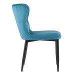Lillian chair, dark turquoise velvet