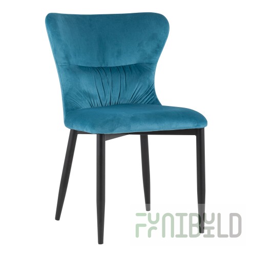 Lillian chair, dark turquoise velvet
