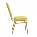 Chair Patrick 20mm - gold, light green matting Chair Patrick 20mm - gold, light green matting