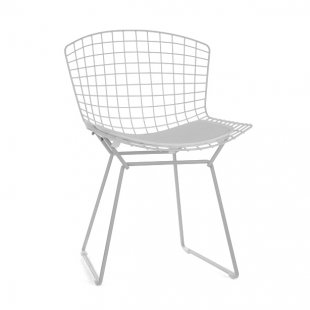 Bertoia Side chair leather white