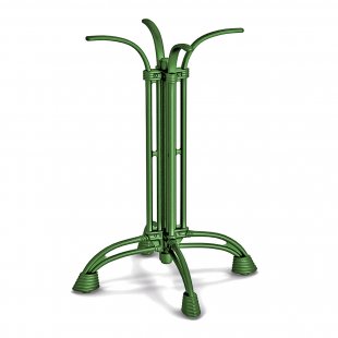Cast iron table base Marco, green