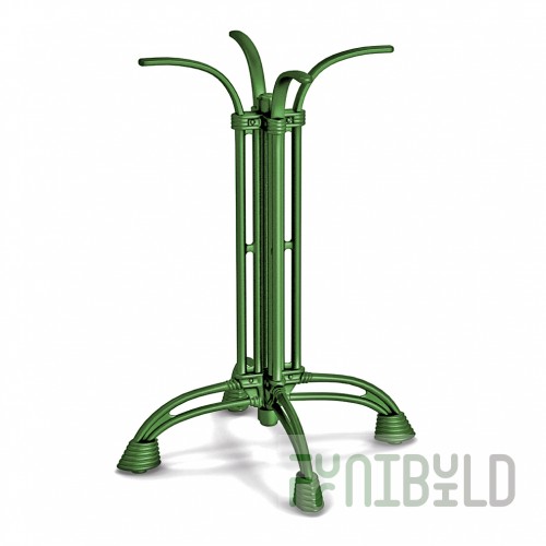 Cast iron table base Marco, green