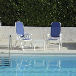 Plastic folding chair Delta, white, tortora