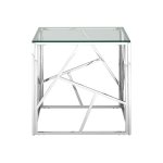 Coffee table Art Deco 55 x 55 silver