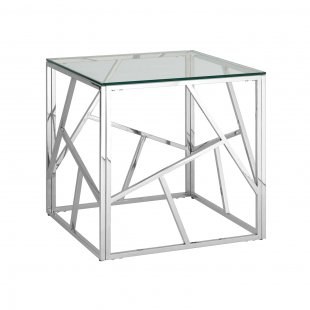 Coffee table Art Deco 55 x 55 silver