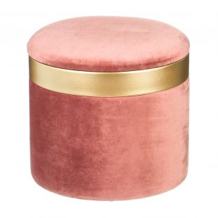 Pouf with lid pinkish-lilac
