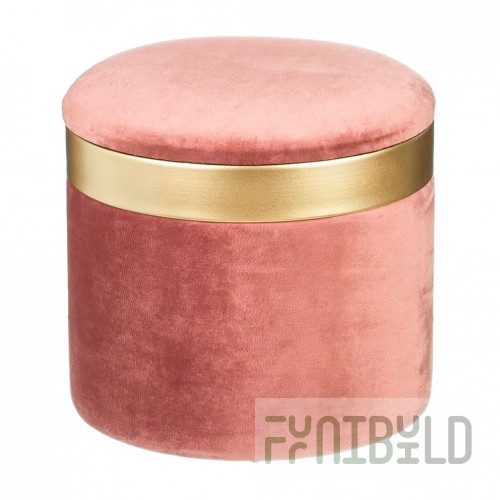 Pouf with lid pinkish-lilac