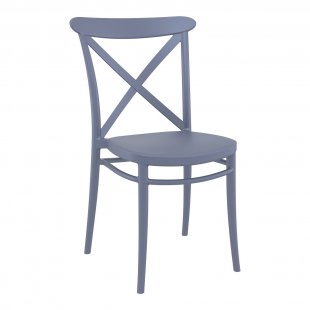 Plastic chair Cross, dark gray