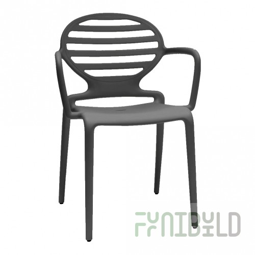 Plastic chair Cokka, anthracite