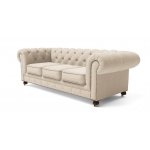 Chesterfield Lux ​​sofa three-seater beige