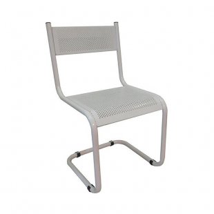 S-shaped perforated chair white