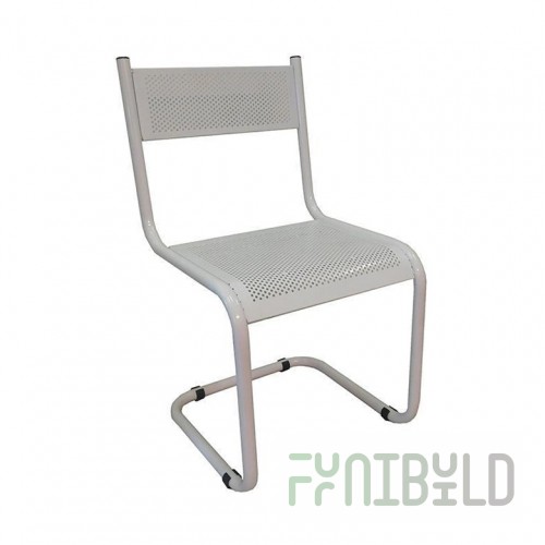 S-shaped perforated chair white