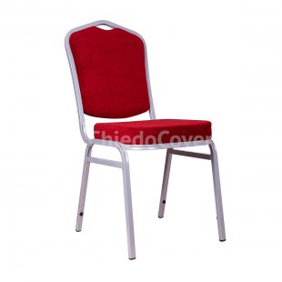Chair Hit 20mm - silver, chenille red