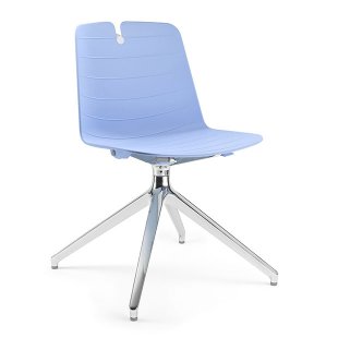 Plastic chair Mindy on a metal base