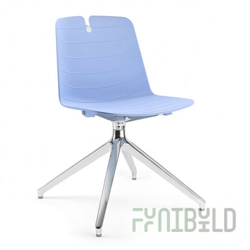 Plastic chair Mindy on a metal base
