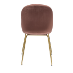 Turin chair, powder velvet, gold legs