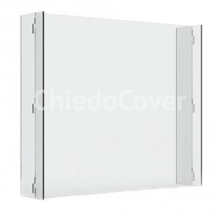 Glass Mini Partition, Frameless Tabletop Partition