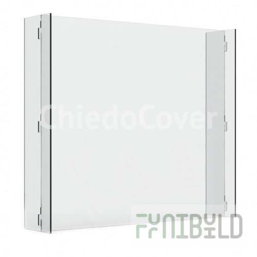 Glass Mini Partition, Frameless Tabletop Partition