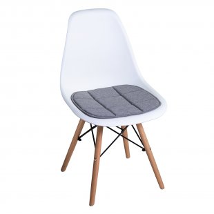 Chair cushion, gray biscuit