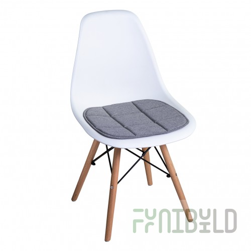 Chair cushion, gray biscuit
