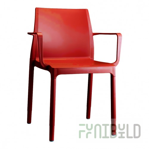 Plastic chair Chloe Trend Mon Amour, red