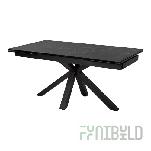 Table Alto 160 black marble matte