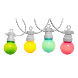 Garland of lights Carnival Pastel, 20 lights, multi-colored