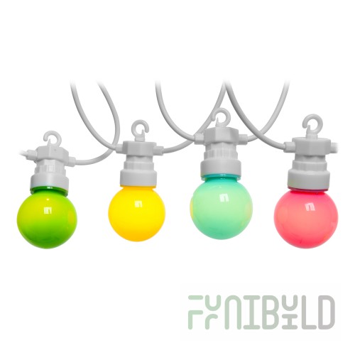 Garland of lights Carnival Pastel, 20 lights, multi-colored