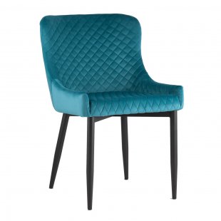 Stitch chair, dark turquoise velvet