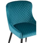 Stitch chair, dark turquoise velvet