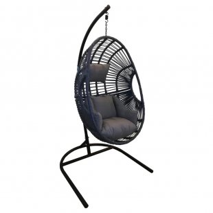 Hanging chair Saija made of artificial rattan