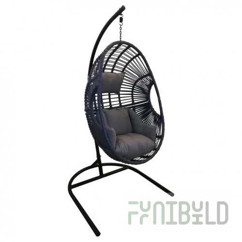 Hanging chair Saija made of artificial rattan