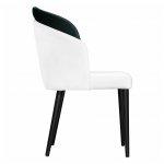 Half-chair Lily, white/dark green, black legs