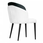 Half-chair Lily, white/dark green, black legs