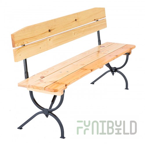 Folding bench Linz natural wood